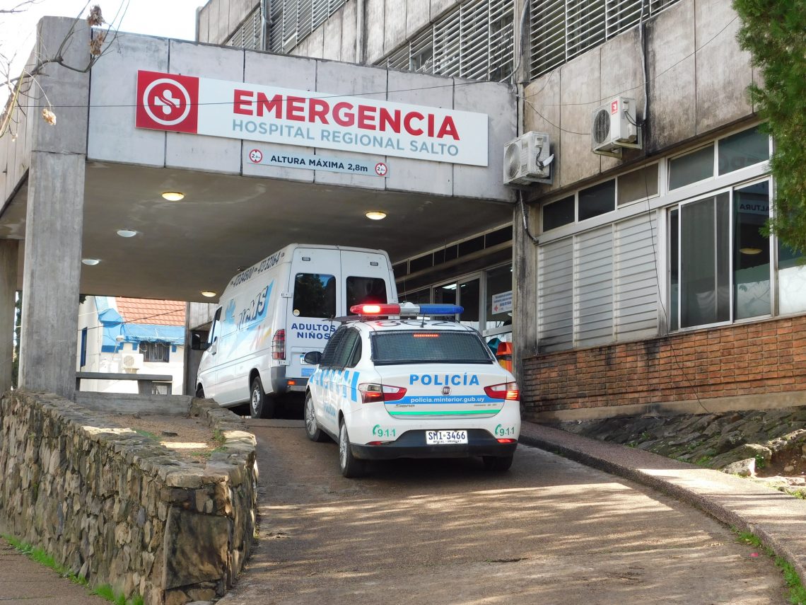 Calles Doctor G. Amorín y 8 de Octubre tras ataque a joven apuñalado en Salto.